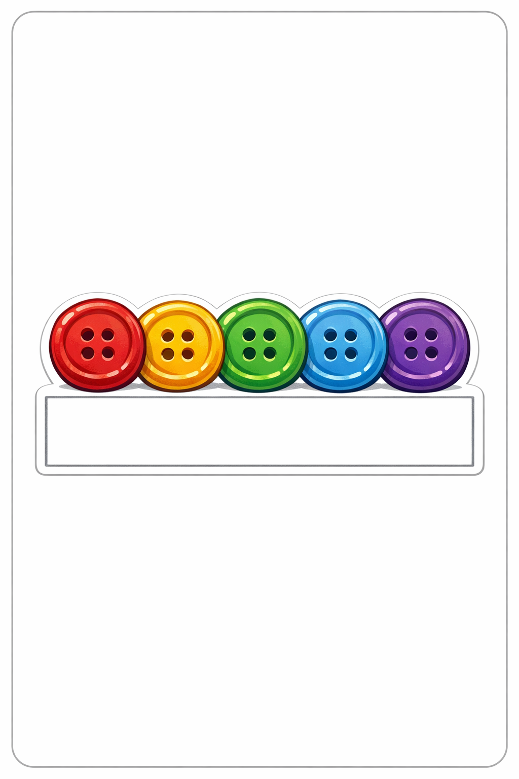 Stickette Bottoni colorati che fanno la fila