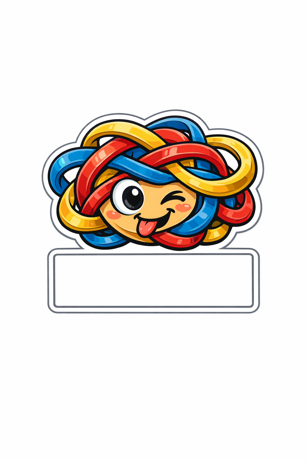 Stickette Elastici annodati che fanno l'occhiolino