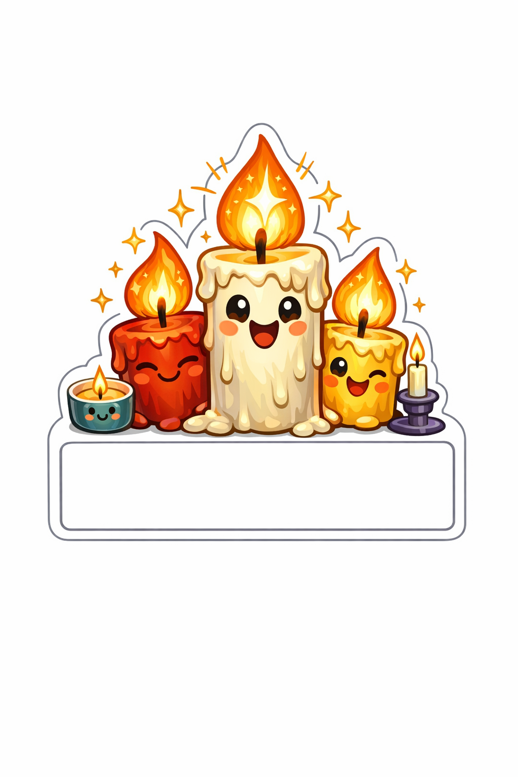 Stickette Candele che brillano orgogliose