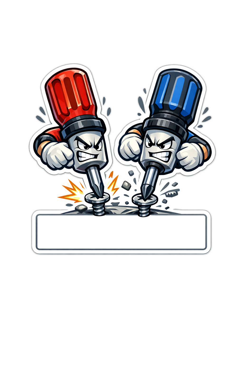 Stickette Cacciaviti che avvitano con grinta