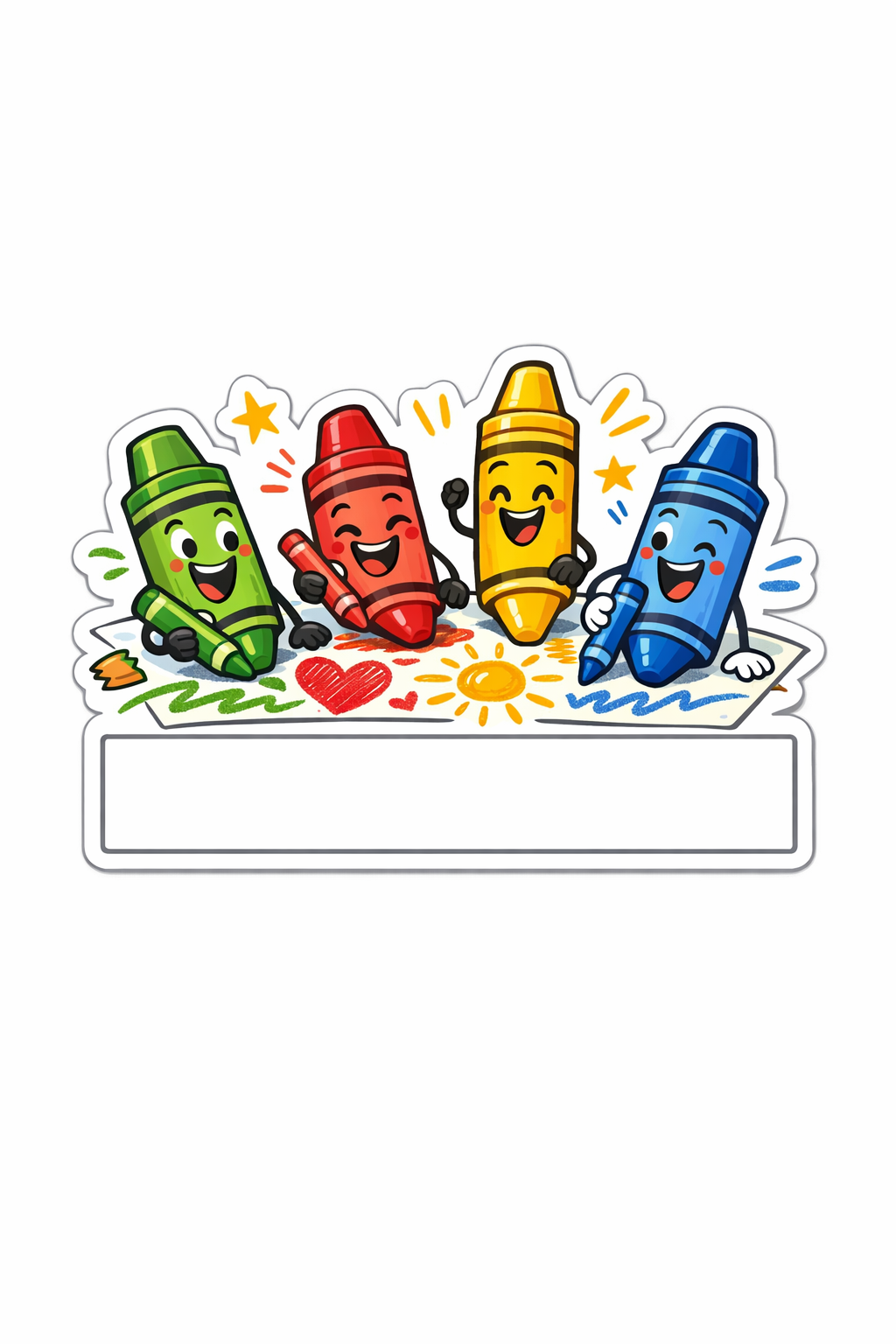 Stickette Pastelli a cera che colorano allegri