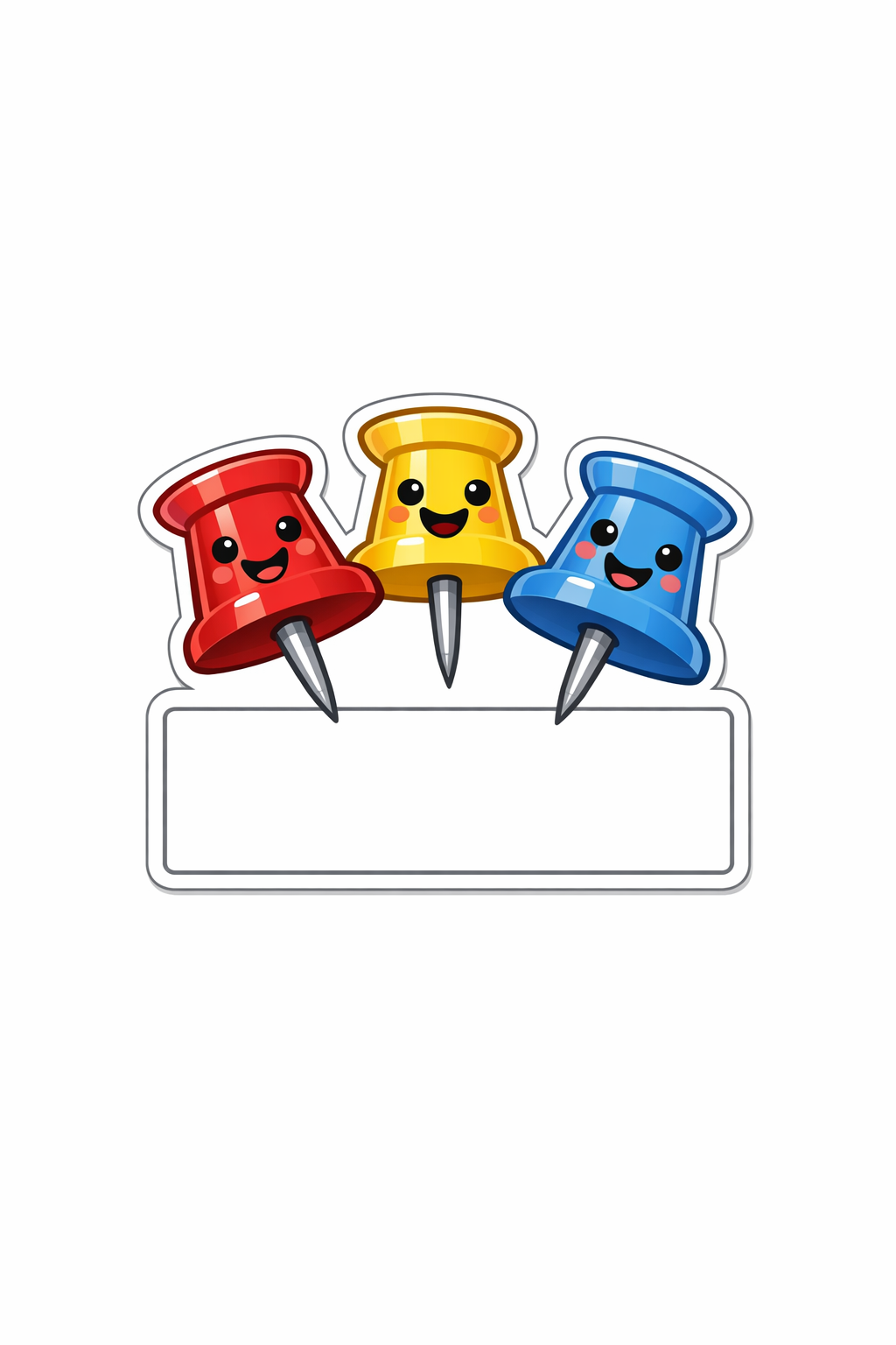 Stickette Puntine da disegno che sorridono